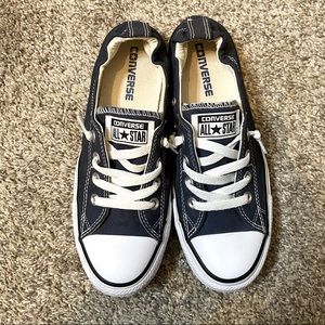 Navy Blue Converse Slip Ons